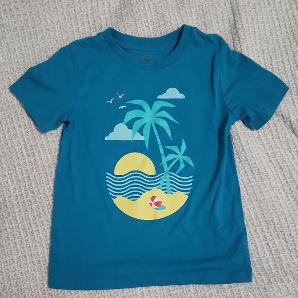 Cat & Jack Other - Cat & Jack Boys Beach Graphic T-Shirt Blue Size 5T Short Sleeve